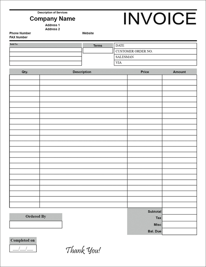 Invoice Sample 1